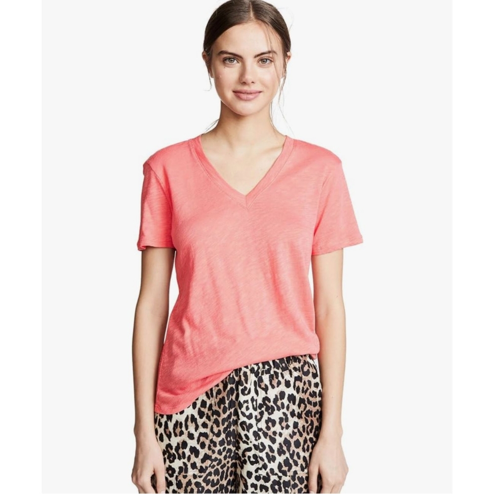 Splendid | Carmine Red V Neck Tee | Like New | Size XL